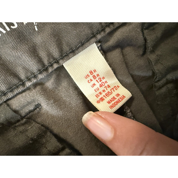 Gap Pants Womens 8 Green Khakis by Gap Girlfriend Khaki Chino Casual Minimalist - Picture 4 of 6